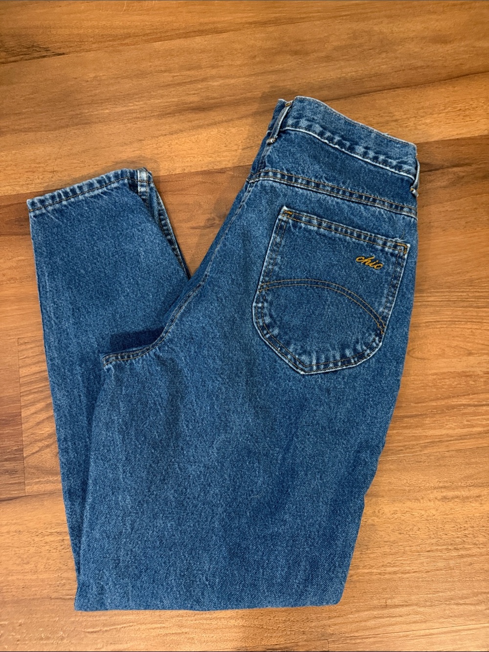 Vintage “Chic” Classic High-Waist Blue Women's Jeans